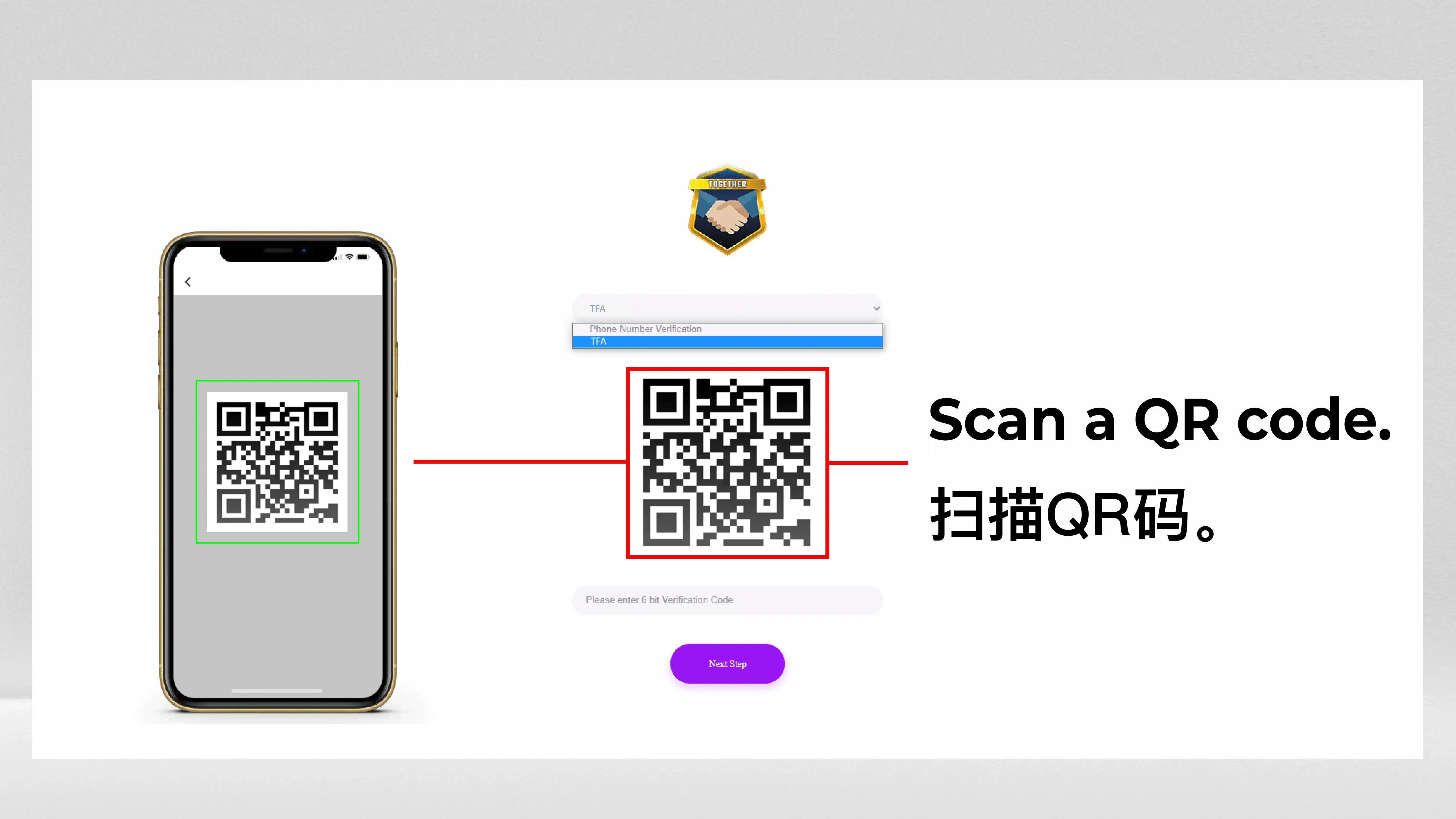 Winbox TFA verification login tutorial step 8 - Account setup instructions