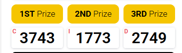 Winbox 4D top three prizes image